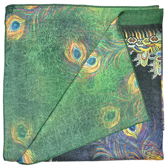 NWT Double-Sided Silk Scarf 27"x70" Long Rectangle Shawl Wrap 8691 - Picture 8 of 9